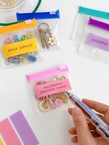 20/7/1pc Multipurpose Zipper Storage Pouches, Portable Travel Organizer Bags, Reusable Waterproof Seal Bags For Jewelry, Paper Clips, Craft Supplies, Coins, Keys, Hair Accessories And Small Accessories - Multicolor - View 6