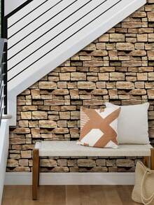 1/10/20Pcs 3D Faux Stone Wall Stickers, Peel And Stick Wall Panels, Self Adhesive Decorative Wall Tiles For Home Interior Decor - Wall Stickers - View 2