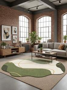 Thickened Living Room Carpet, Asymmetrical Casual Rug, Plush Soft Non-Slip Mat, Entryway Carpet, Multi-Functional Decorative Mat - Multicolor - View 4