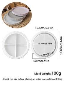 4pcs Silicone Mold Set, Oval Tray, Tall Striped Vase, Storage Box, Flower Pot, Lotus Jewelry Box Casting Molds, Compatible With Epoxy Resin, Plaster, Cement, Concrete, Clay, Multi-Functional Desktop Decor, Jewelry Display Stand, Aromatherapy Candle Holder, DIY Handmade Home Decor, Housewarming Gift - A - View 14