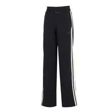 Adidas SOFT DOUBLEKNIT PANT Women's Straight-Leg Black Sportswear Pants With Brand Logo And Three Stripes - Black - View 8