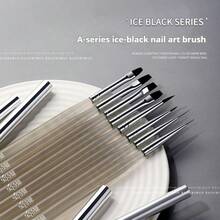 BAOSHIMAN Nail Art Brush Set, Professional Gel Nail Brush Kit With Liner, Flat, And Detail For All Techniques, Perfect For DIY Home Manicure And Professional Salon Nail Art Creations - Multicolor - View 7