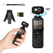Kamera Vlog Portabel 4K, Layar IPS 2" Kamera Vlog Genggam Gimbal dengan Lensa Berputar 180°, Kamera Aksi Multifungsi untuk Perjalanan, Olahraga, Vlog, Hadiah untuk Pelajar, Wisuda, Natal, Halloween, dan Tahun Baru, Baterai 1000mAh - View 1