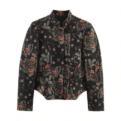 2026 New Arrival Cropped Hem Skirt Coat Retro Chic Fall Outerwear Women Daily Streetwear Hot In Stock A5T3