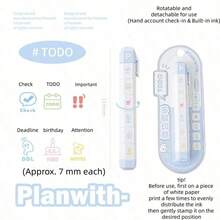 1 con dấu nhiều lớp xoay được và tháo rời, dùng cho sổ kế hoạch, nhật ký, sổ tay, làm quà tặng ngày lễ cho gia đình và bạn bè - Nhiều kiểu dáng - Xem 7