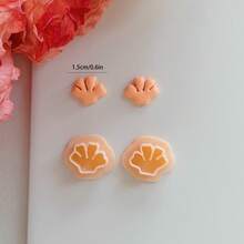 1pc/2pcs Mini Polymer Clay Cutters, Ocean Theme Shapes: Shark, Whale, Manta Ray, Tropical Fish, Coconut Tree, Starfish, Turtle, Crab, Dolphin, For Making Earrings And Necklaces - Apricot - View 21