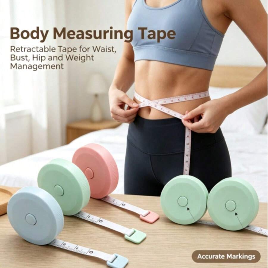 4/2pcs Double-Sided Dual-Scale Mini Soft Tape Measure Set, Portable Mini Retractable Tape Measure, Retractable Round Tape Measure - Portable Retractable Locking Mechanism And Clear Centimeter/Inch Markings, Suitable For Home Tailoring, Waist, Chest, Height Measurement. Portable Men's Tool Measuring Tape, Mini Retractable Measuring Tape, Dual-Scale Ruler Work Tool. - Multi-color - View 1