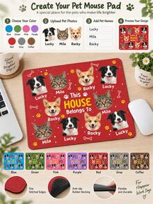Alas Mouse Foto Hewan Peliharaan yang Dipersonalisasi, Alas Mouse Komputer dengan Potongan Wajah Anjing dan Kucing Kustom, Nama Hewan Peliharaan dan Gambar Rumah, Aksesori Meja Berwarna-warni untuk Rumah, Kantor, dan Ruang Belajar, Hadiah Bermakna, untuk Pecinta Anjing dan Kucing - Hitam dan Putih - View 6