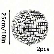 1/5/10 22-Inch Disco Balloons, 4D Spherical Mirrored Metal Balloons, Mixed Sizes, Disco Laser Foil Balloons, Metallic Disco-Themed Party Decorations, Birthday Party Decorations, Wedding Decorations, Christmas Decorations. - Multicolor - View 12