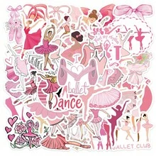 50 buah Stiker Balet untuk Koper, Buku Catatan, Perencana, Casing Ponsel, Dekorasi Doodle - 50 Stiker Balet TT242 - View 7