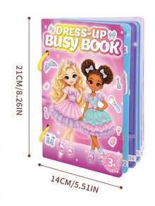 1 buah Buku Aktivitas Bermain Peran Putri, Cocok untuk Anak Usia 3 Tahun ke Atas, Buku Aktivitas Stiker yang Dapat Digunakan Kembali, Buku Tenang untuk Anak Perempuan, Set Mainan Edukasi DIY Bermain Peran, Hadiah Ulang Tahun dan Natal yang Ideal - MultiWarna - View 3