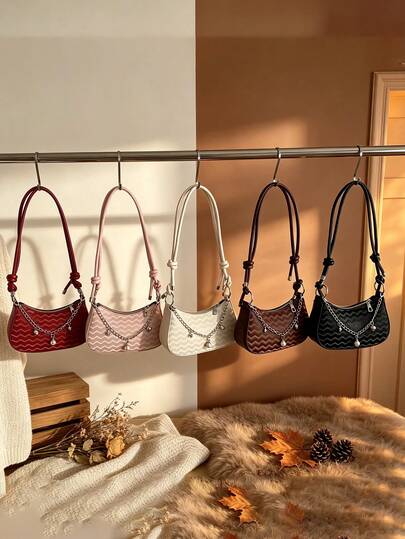 1PC New Minimalist Shoulder Bag, Casual And Elegant, Zipper Design, Adjustable Shoulder Strap, Suitable For Daily Outings, Shopping, Travel, Can Easily Hold Daily Essentials, Versatile Item, Suitable For Various Styles And Occasions, Also Can Be Given As A Gift To Friends