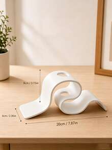 Modern Minimalist 3D Printed Vase, Curved Ribbon Design, Nordic Style Desktop Decor, Suitable For Dried Flowers, Ideal For Home, Office And Living Room - Multicolor - View 13