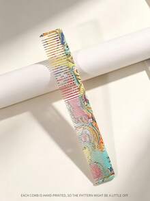 4/3/2/1pc Colorful Paisley Print Hair Comb Set, Professional Hair Styling Combs For Women, Anti-Static Detangling Teasing Comb With Steel Tail, Portable Hairdressing Tool For Salon & Daily Use - Multicolor - View 12