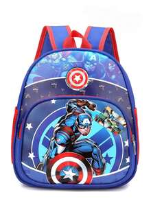 Disney Spider-Man, Sofia, 95 Racing, Frozen Cartoon Superhero Princess Racing Backpack, Multi-Color Anime Comic Hero Racing Theme School Bag, Women's Fashion Lightweight Durable Large Capacity Daily Backpack, Casual Cartoon Backpack With Front Pocket, Travel Commute Shoulder Bag Suitable For Travel And School Use, Christmas Gift, Cute 3D Cartoon Pattern Backpack - Multicolor - View 8