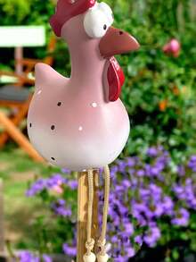 1PC Garden Decor Ornament, Resin Big-Eyed Chicken Hanging Pendant, Cute Chick Hanging Decoration, Yard Decor Craft - Garden Ornament - View 6