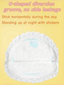 100pcs/Pack Disposable Breast Pads, Thin & Soft, Nursing Breast Pads, Quick Absorbent & Leak-Proof, Breast Milk Pads, 100 Pieces - Multicolor - View 8