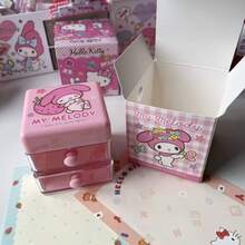 Hasbro Mixed 4‑Style SANRIO Kawaii Character Small Drawer Organizer Plastic Desktop Storage Case For Collecting Enthusiasts Tabletop Decor Accessory Pattern Container For Bedroom Workspace Casual Gift Occasions - Multicolor - View 10