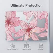 1-Piece Clear Crystal Shockproof Protective Case For MacBook/Matebook,Full Transparent Hard PC Cover With Cooling Vents,Snug Fit Laptop Shell,Compatible With 13 Neo/13.3 Air/13.3 Pro/13.6Air/14.2 Pro/15Air/16.2Pro/D16/14 Ultra - View 2