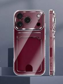 Clear Card Slot Pocket Transparent Soft Phone Case Compatible With IPhone 18 17 Pro Max 17 Pro 17 Air 16 15 14 13 12 11 Pro Max Soft Clear TPU Back Cover - Clear - View 2
