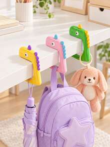 5/3/1pc No-Drill Clamp-On Desk Hook, 360° Rotatable Detachable Multi-Function Backpack Hook, Suitable For Desk Edge, Also As Closet Hook, Can Hang Bags, Water Bottles, Handbags And Umbrellas, Dorm And Office Desk Organizer - Multicolor - View 1