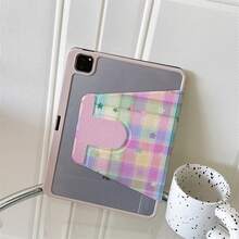1 buah Casing Tablet Motif Kotak-kotak Pastel Bintang yang Dapat Diputar 360° dengan Sudut Pandang Multi-Angle dan Stand Gaya Buku, Kompatibel dengan iPad A16 2025, Kompatibel dengan Galaxy Tab S9 FE/S8 Plus/S7/S10, Kompatibel dengan Oppo Pad, Kompatibel dengan Matepad, Kompatibel dengan Vivo Pad, Kompatibel dengan Honor Pad, Kompatibel dengan Lenovo Xiaoxin Pad - MultiWarna - View 7