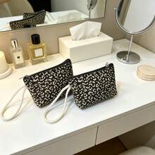5/10pcs Leopard Print Mini Wrist Bag, Zipper Wallet Sanitary Pad Pouch, Compact Portable Small Storage Purse With Braided Rope Wrist Strap, Ideal For , Cards, Coins And Tiny Daily Items, Easy To Carry For Shopping, Travel & Daily Use,Random Color - Multicolor - View 11