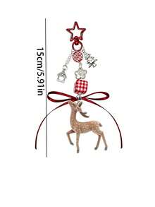 Christmas Reindeer Bag Pendant Keychain,Christmas Pendant Deer Bag Hanging, Y2k Retro Car Hanging Keychain Gift,Reindeer Pendant,Christmas Gift - Multicolor - View 10