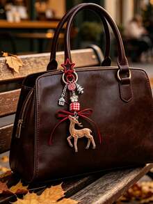 Christmas Reindeer Bag Pendant Keychain,Christmas Pendant Deer Bag Hanging, Y2k Retro Car Hanging Keychain Gift,Reindeer Pendant,Christmas Gift - Multicolor - View 7