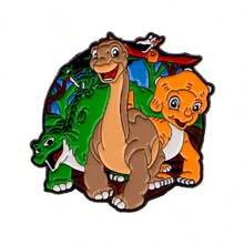 Cartoon Dinosaur Enamel Lapel Pins, Cute Dinosaur Brooch, Metal Animal Badge For Jacket Backpack Hat Decor, Novelty Gift For Dinosaur Lovers - Multicolor - View 20