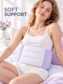 Gối hỗ trợ eo quấn quanh với dây đeo điều chỉnh được, thiết kế công thái học 3 vùng mềm mại cho người ngủ nghiêng và ngủ ngửa, lõi trong có thể tháo rời và vỏ gối có thể giặt được - Nhiều màu - Xem 5