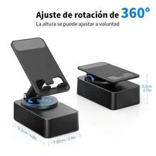Portable Bluetooth Speaker With Phone Stand And Charging - Black - View 2