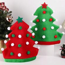 1pc New Christmas Decoration New Christmas Tree Hat Creative Christmas Hat Party Hat Christmas Hat - Multicolor - View 3