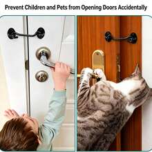 1 Set 4-Inch Barn Style Simple Door Lock Hardware, Sliding Eye Hook Lock With Screws, Rust-Resistant Metal Lock For Privacy Protection, Suitable For Indoor Doors, Windows, Wooden Fences And Garage Doors - A - View 7