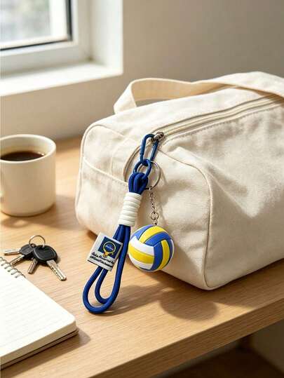 Fashionable Alloy Volleyball Keychain With Ball And Rope Design, Volleyball Accessory - Gold Star Moon Mesh Gift Bag, Ideal For Backpack, Sports Bag, Car Key, Wallet Pendant, Perfect Gift For Sports Enthusiasts, Athletes And Collectors, Suitable For Daily, Office And Travel, Decorate Bag, Perfect Choice For Mother's Day, Valentine's Day, Back To School, Teacher's Day, Easter, Thanksgiving, Halloween, Christmas