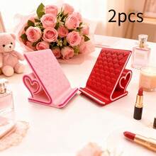 Romantic Heart-Shaped Phone Stand - Perfect Valentine's Day Gift For Her, Stylish Desktop Decor, Portable & Anti-Slip, Multi-Scenario Use: Live Streaming/Work/Broadcasting/Online Learning - New Arrival - View 10