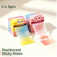 105/525 Sheets Pearl Texture Self-Adhesive Sticky Notes, Cute Pattern Transparent Sticky Note Roll, Fun Rainbow Memo Pad, Tear-Off Writing Pages, Creative Practical Gift For Teachers And Students Back To School, Suitable For School Classroom Office Desk Organization, Suitable For Color Coding Replacement, Multi-Functional Planner Marking Memo Stickers - A - View 15