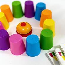 Memory Stacking Cups Game, Matching And Stacking Cups, Children's Matching And Stacking Toy, Competitive Stacking Toy, Fast Stacking Game Set With Bell And Pattern Cards, Educational Competitive Game, Christmas Gift, Christmas Decoration - Multicolor - View 11