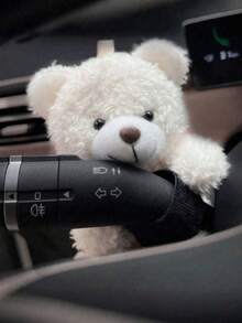 Car Interior Gear Shift Lever Decoration, Fashionable Creative Women's Gear Shift Decor, Can Be Installed On Gear Shift Lever, Turn Signal Lever Or Wiper Lever, Soft Panda Decorative Piece, Easy To Install, Suitable For Most Car Models - A - View 2