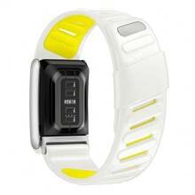 Soft Silicone Dual-Color Sports Watch Band For 5.0 Wristband Fitness Tracker, Smart Watch Band Replacement, 5.0 Wristband Unisex, 12 Colors Available - 25mm - View 23