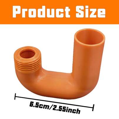 1pc Orange Bucket Rim Hose Hook Connector, Convenient Hose Rack Adapter, Easy To Fill Water And Garden Watering, Durable Plastic Pipe Joint
