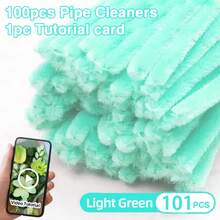 101 Pcs DIY Chenille Stem Set + Video Tutorial– 31 Colors Encrypted Chenille Stems, 30cm Fuzzy Pipe Cleaners – Suitable For Valentine's Day, Party Decoration, Christmas Decor And More– High Quality – Adult Crafts And Commercial Use - Monochrome - View 37