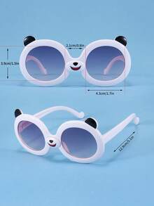 1 Pair Kids Fashion Glasses, Suitable For 3-12 Years Old Boys And Girls, Versatile Style, Personalized Photo Posing, Comfortable And Ultra-Lightweight - Multicolor - View 2