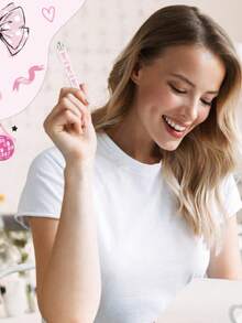 20pcs Pink Bow Pens, Cute And Compact Jertick Style Pens, Heart-Shaped Design, 0.5mm Black Ink. Perfect For Office And Journaling, A Thoughtful Gift For Women, Also Suitable For Halloween And Birthday Parties. - Color: Random - View 5