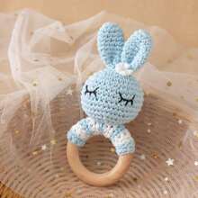 Handmade Crochet Baby Soothing Toy Bib, Mother & Baby Gift, Baby Keepsake Gift, Easter Gift, Children's Bedding Suitable For Babies 0+ - Multicolor - View 4