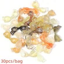 30pcs/Pack Acrylic Three-Color Gradient Bows, Colorful Transparent Bow Beads DIY Handmade Jewelry Earrings Bracelets Pendant Accessories, Jewelry Making Beads - Bow Bead - View 12