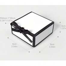 10/5/1 Set Minimalist Black & White Plaid Ins Style Black Bow Gift Box, High-End Foldable Square Surprise Gift Box With Ribbon Design, Jewelry Box, Suitable For Birthday Party, Daily Use And Holiday Party - Multicolor - View 7