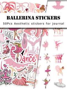50 buah Stiker Balet untuk Koper, Buku Catatan, Perencana, Casing Ponsel, Dekorasi Doodle - 50 Stiker Balet TT242 - View 1
