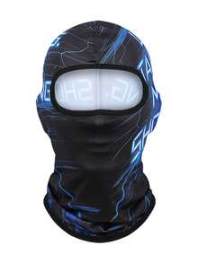Fabulous Be Xtreme 1pc Red & Black Abstract Graffiti Balaclava Face Mask, Cool 3D Vortex Print Full Face Cover, UV Protection, Mesh Holes, Elastic Tactical Ski Mask For Motorcycle Riding, Music Festival, Party, Gathering, Fishing, Men, Durable Windproof Riding Headgear - Multicolor - View 16