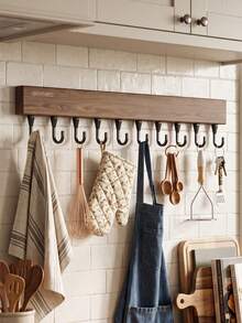 Wall Mounted Coat Hook Rack,Multi Hooks Rail, Decorative Hanging Hook For Bathroom Towel, Hat, Robe, Entryway Clothes Organizer Wall Hooks Coat Hook Rail,Towel Hook For Bathroom,Wall Mounted Robe Hook - Multicolor - View 10